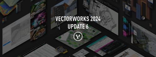 Schriftzug mit "Vectoworks 2024 Update 6"