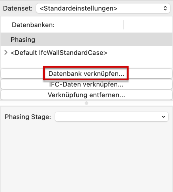 Datenbank verknüpfen